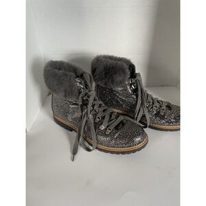 INC International Concepts Womens Pravale 3 Bling Boots Faux Fur Size 10M